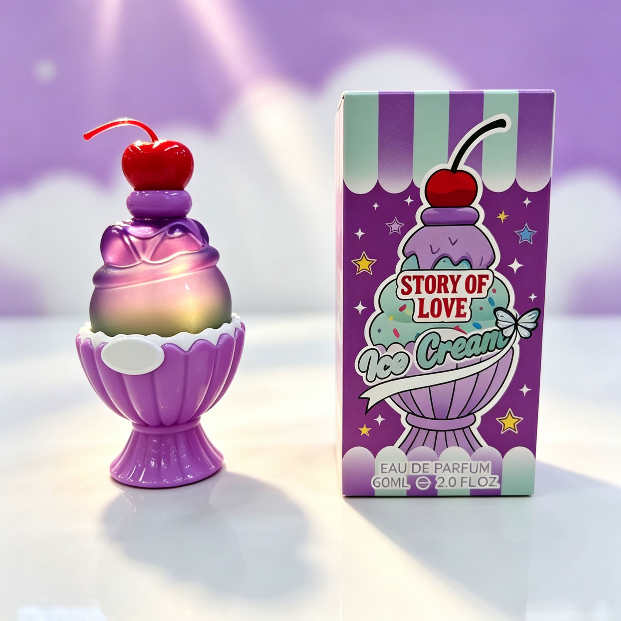 Perfume Decant Sample - Schattig ijsvormig Eau De Parfum 60ml,