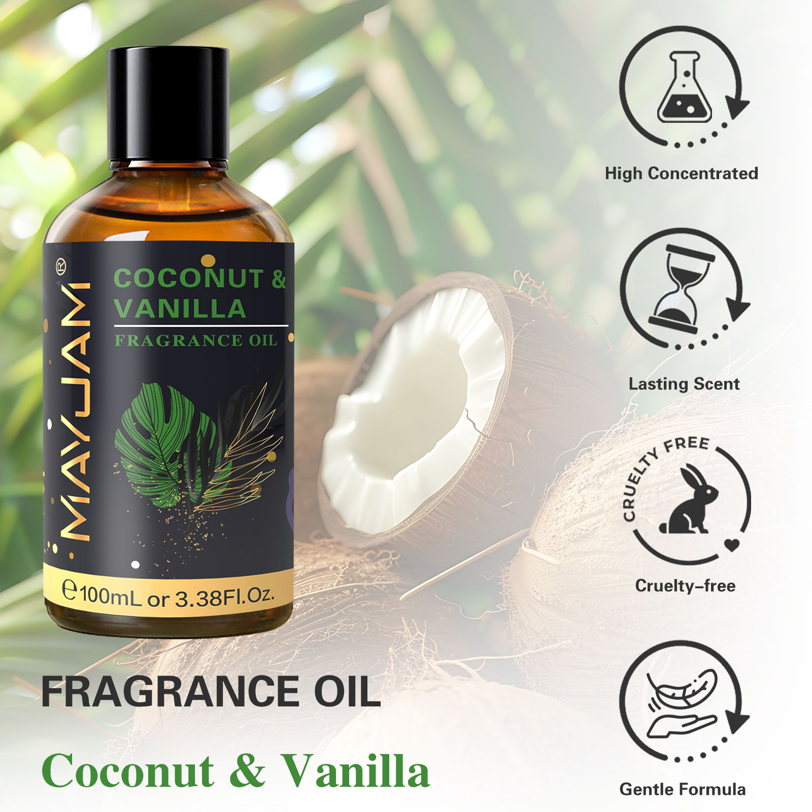MAYJAM Kokosnoot Vanille Sea B - Amber Musk Oil recensie en prijs